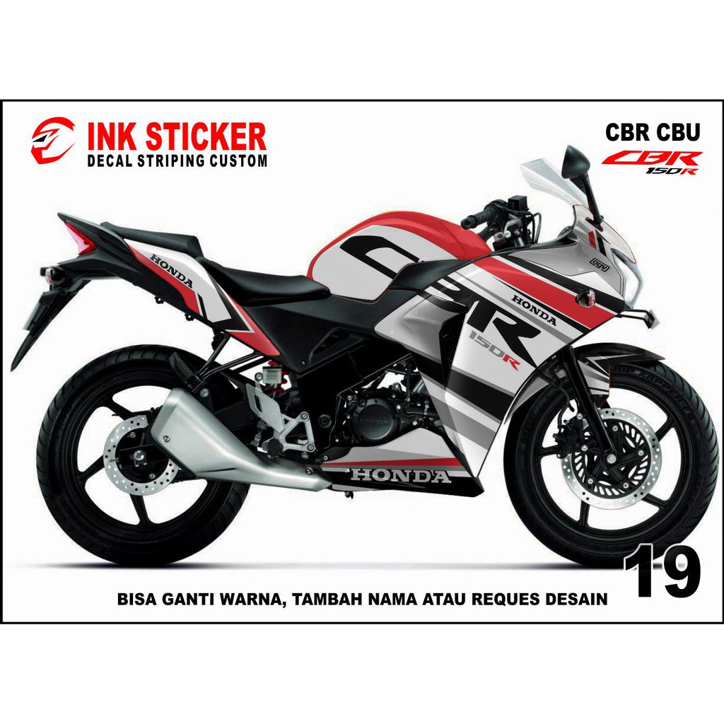 Sticker Decal CBR THAILAND, CBR CBU 150R / 250R 19 fullbody