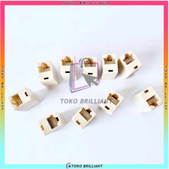 BAREL RJ45 / BARREL CONNECTOR RJ45 COUPLER FEMALE TO FEMALE 10PCS