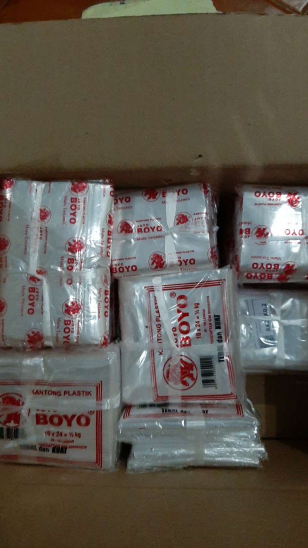 Kantong Plastik Joyo Boyo Ukuran 10x24 Satu Ikat (5 Bungkus)