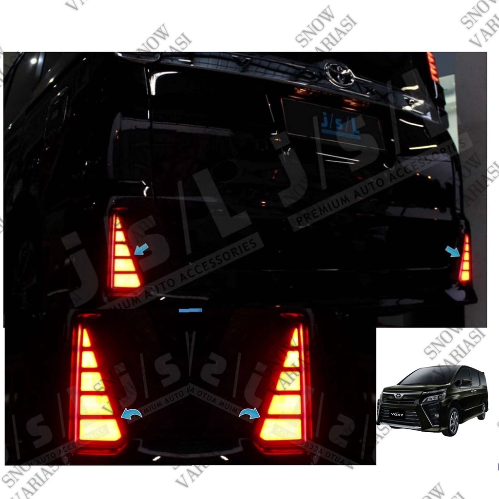 Reflektor LED Toyota Voxy 2017 2022 Rear Bumper Lamp Mata Kucing