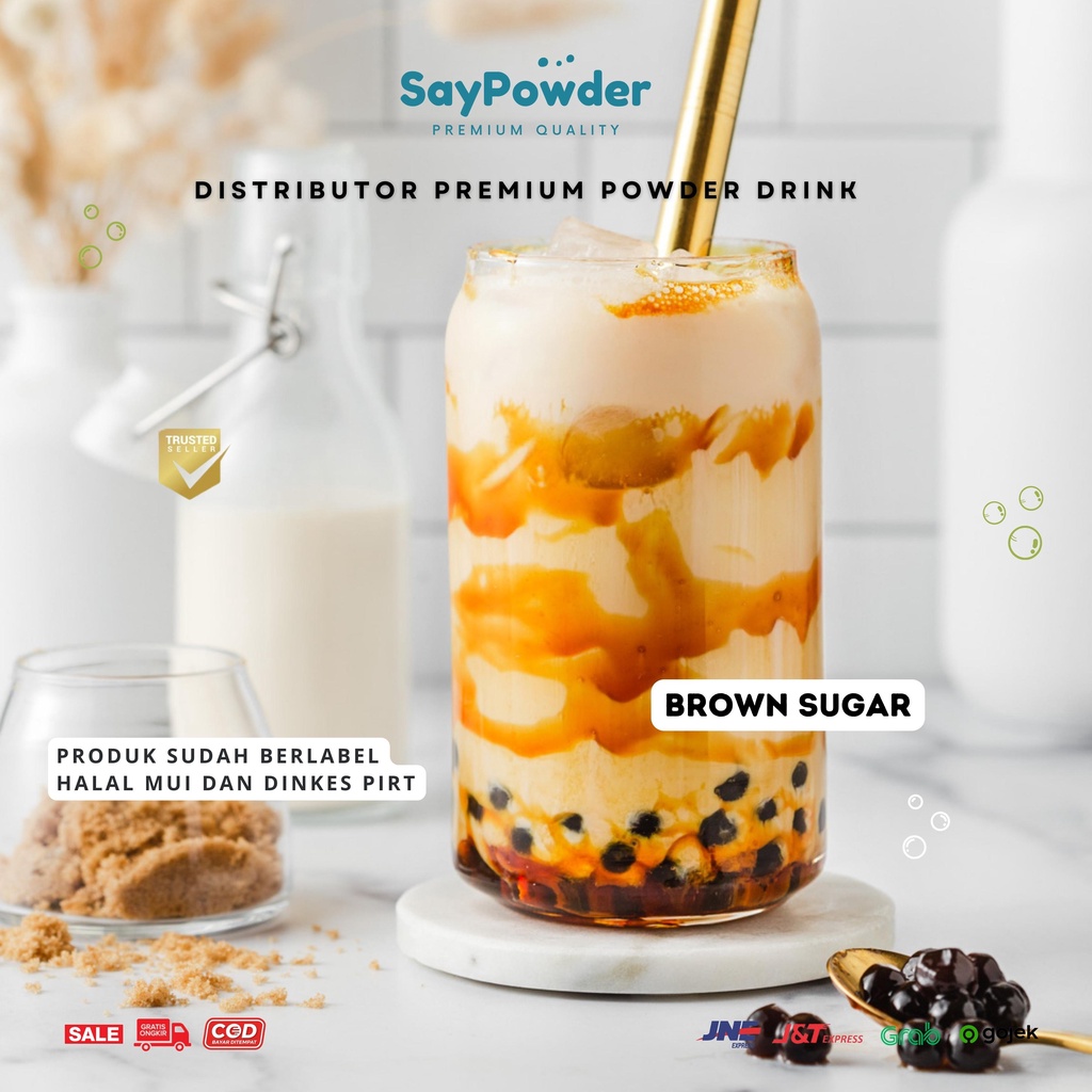 Brown Sugar 250 gram bubuk minuman boba brown sugar minuman bubuk instan rasa brown sugar bubuk minuman 250 GRAM Minuman Boba Brown Sugar serbuk minuman premium SERBUK MINUMAN BUBUK BERMACAM RASA BUBUK MINUMAN ANEKA RASA MINUMAN BUBUK