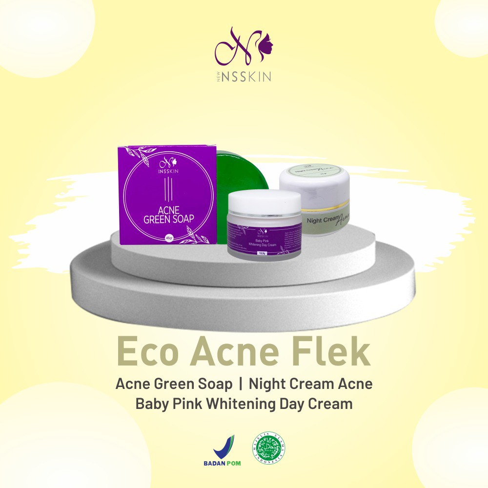 Cream Acne Flek New NSSkin Murah l Skincare Jerawat Flek BPOM Halal MUI l Cream Dokter Klinik