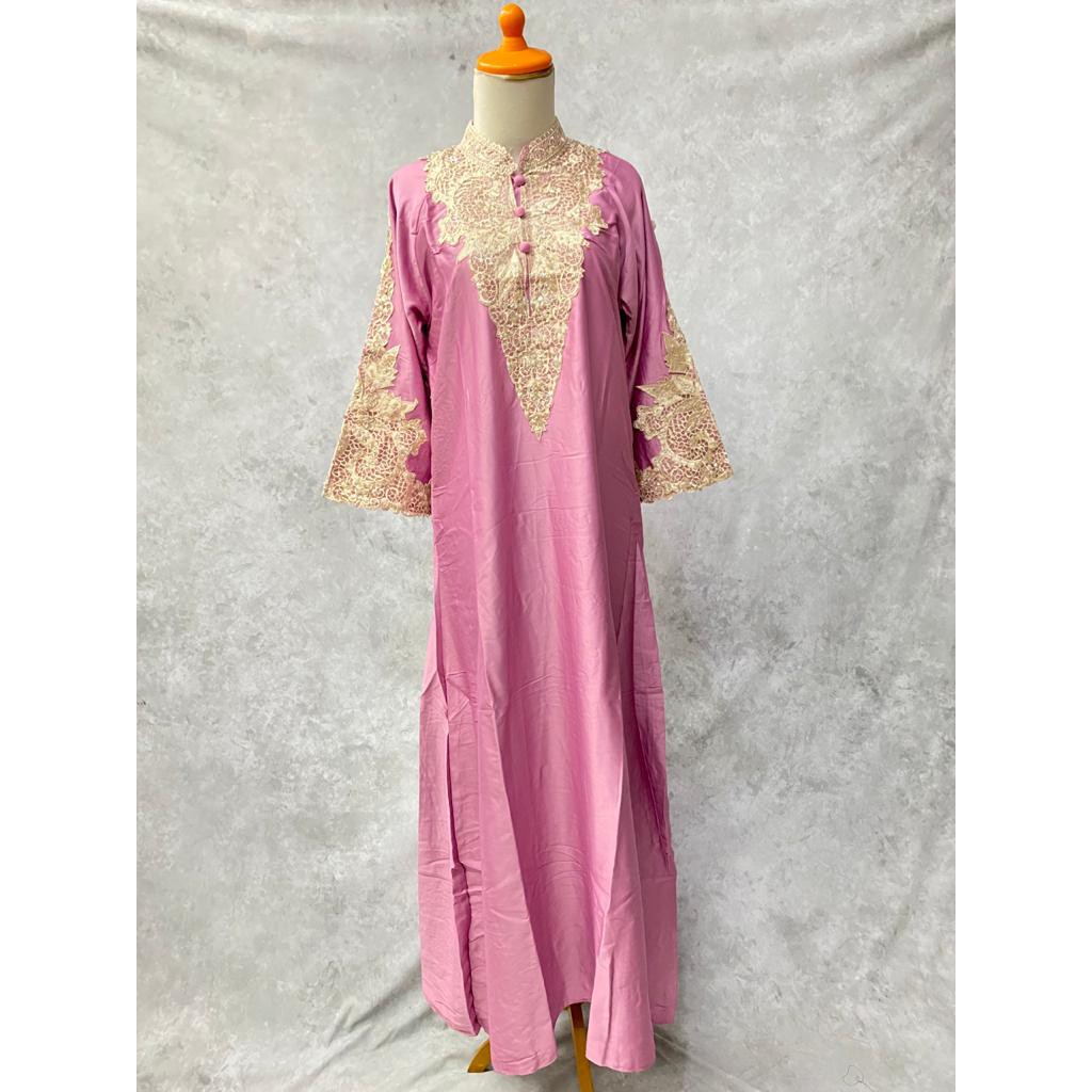 TERMURAH REALPICT  Gamis Mewah dress kondangan warna lilac baju untuk lebaran 2024 wanita Fashion mu