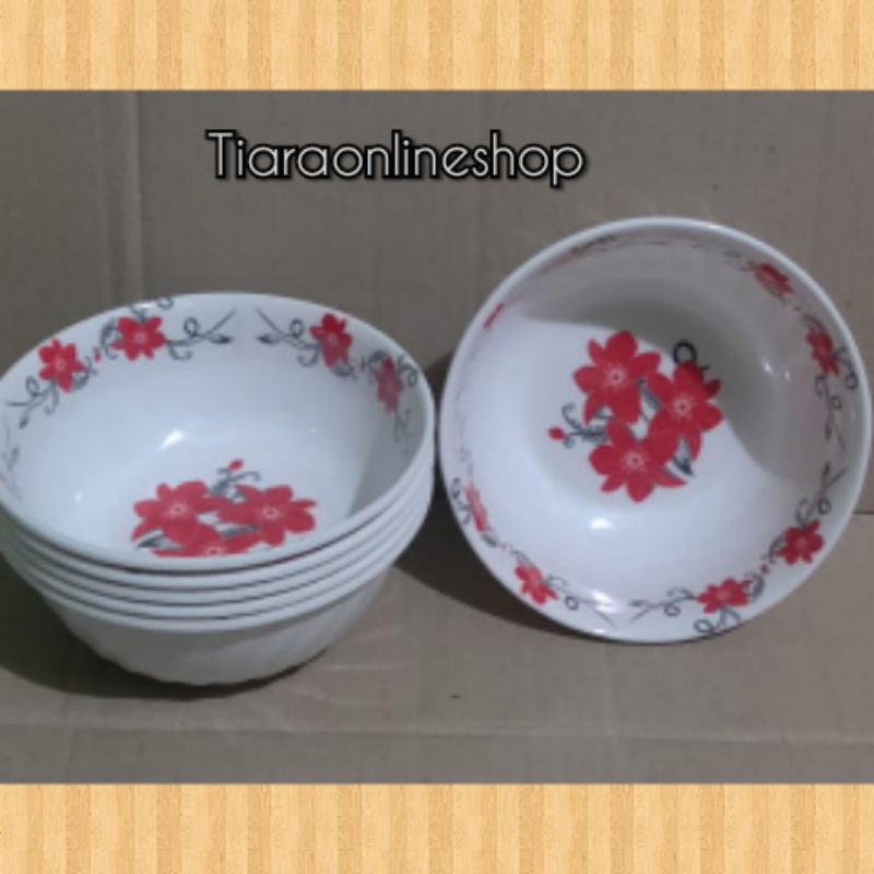 mangkok melamin motif 7inc (17.5cm)/mangkuk makan anti panas