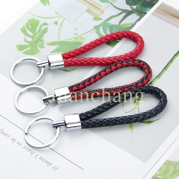 1pc Gantungan Kunci Mobil / Tas Handmade DIY Bahan Kulit PU Untuk Pria / Wanita Gantungan kunci kepang / braid keychain / keychain braid /gantungan kunci mobil / gantungan kunci sepeda motor