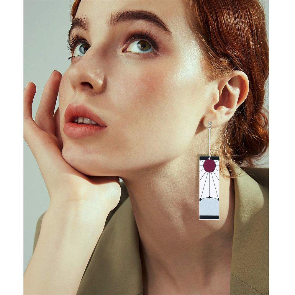 TOP Drop Earrings Perhiasan Kartun Ear Studs Tsuyuri Kanawo Menjuntai Anime