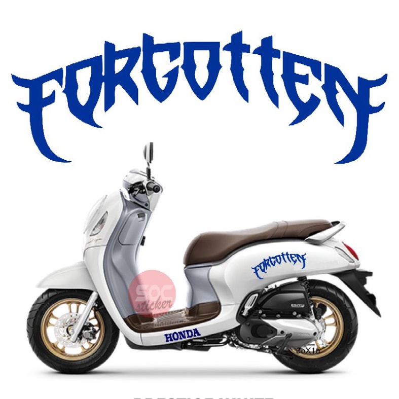 Stiker Metal Forgotten Stiker Vespa Scoopy Genio