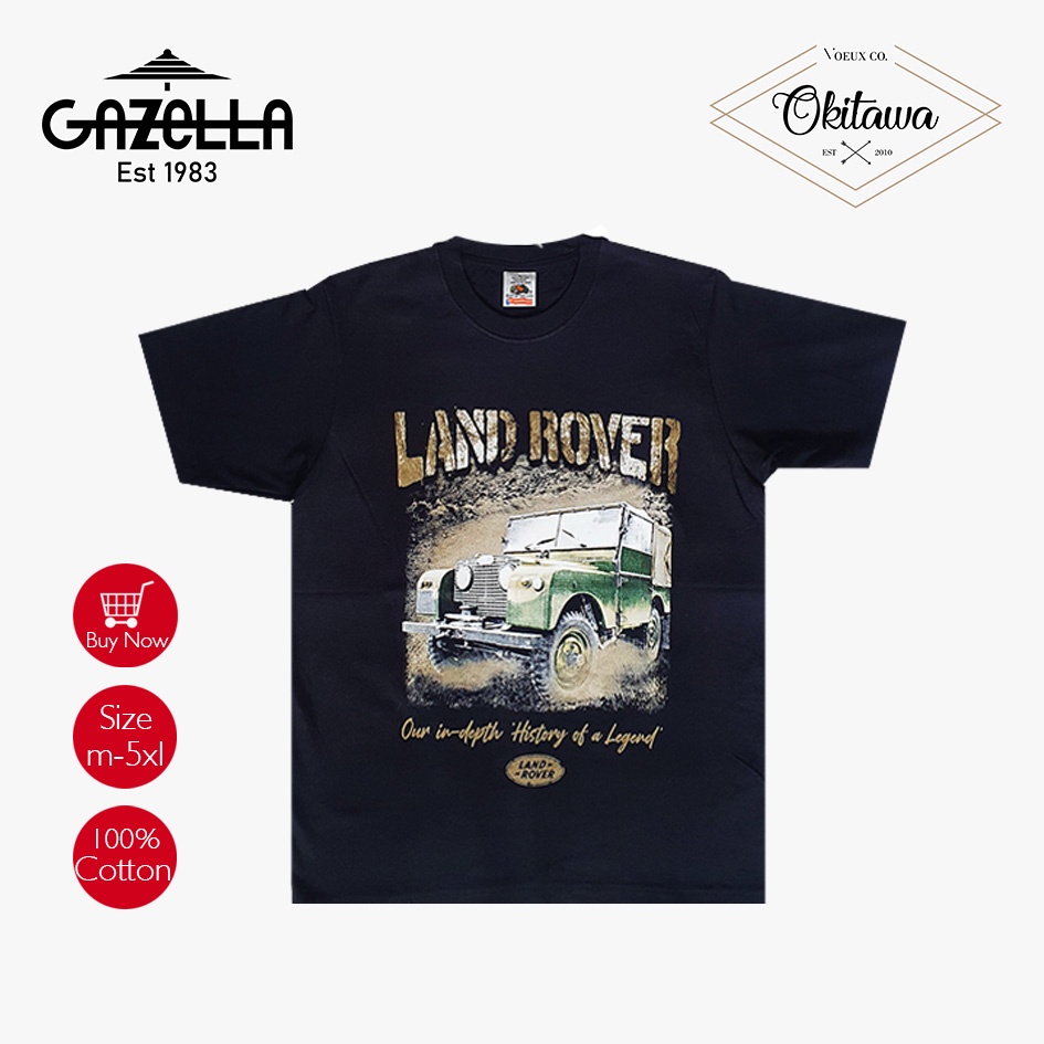 Kaos Land Rover 01- Kaos Gazella Fashion / Kaos Okitawa Bandung / Kaos Pria Otomotif / Kaos Otomotif
