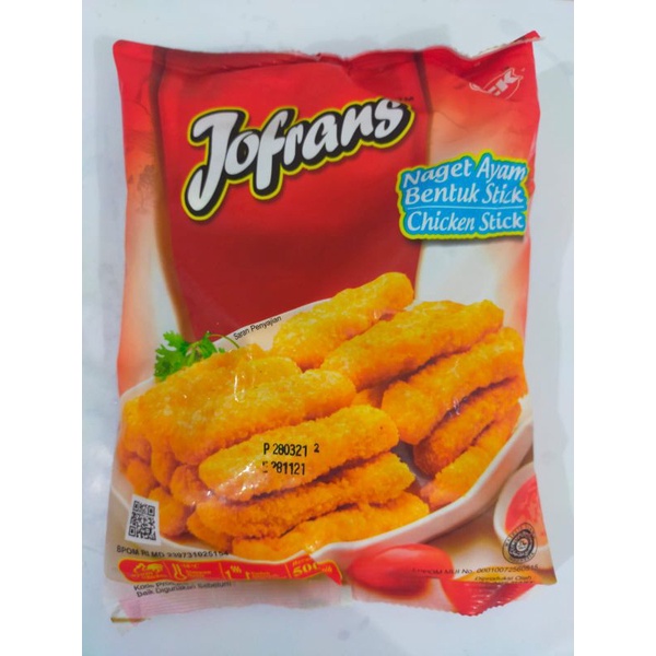 

Nugget ayam bentuk chicken stick Jofrans 500gr