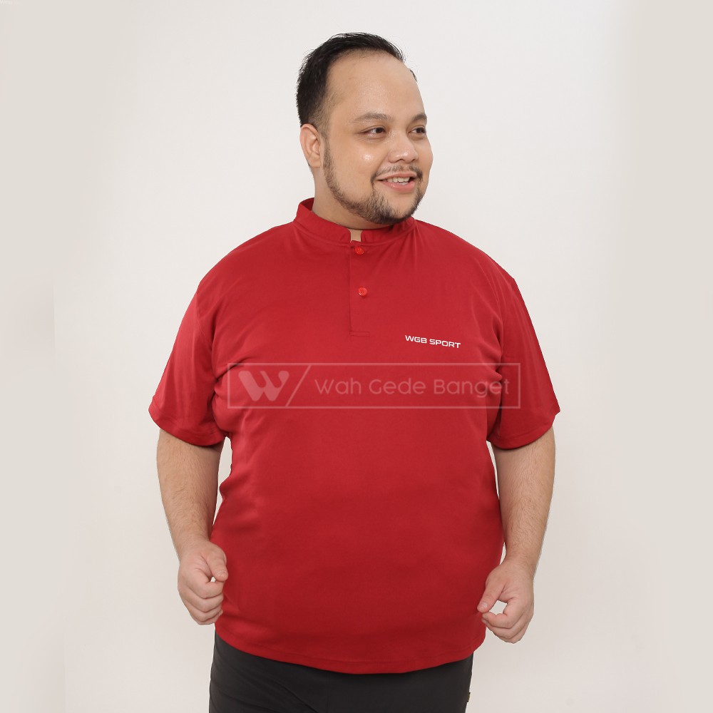 

Pro Quick Dry Shirt Maroon Jumbo Big Size Cowok Ukuran Besar XXL XXXL