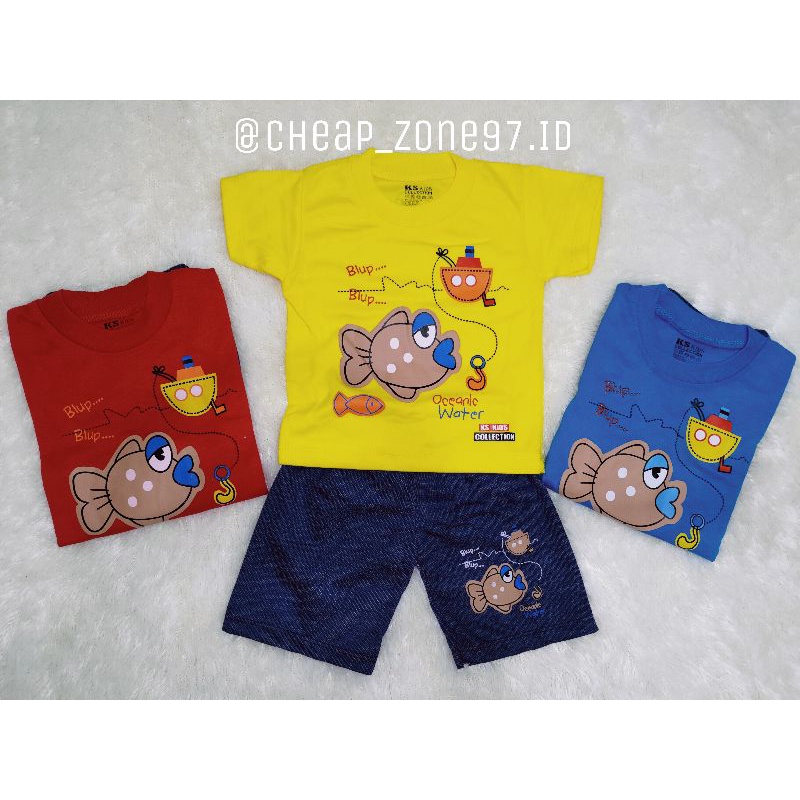 Baju Bayi Baru Lahir Setelan Laki-laki Karakter 0-1 Tahun keatas Lengan Pendek Bahan Katun Lembut