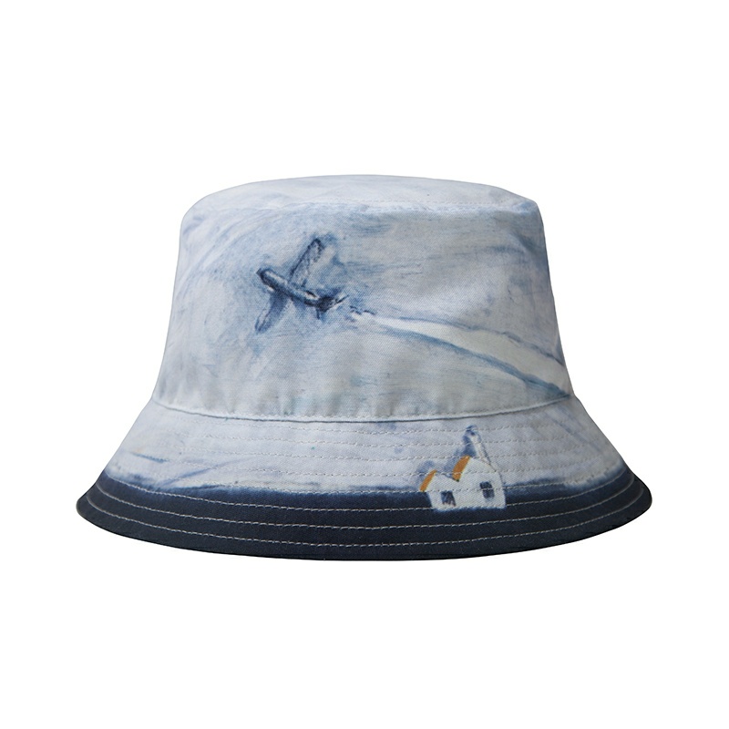 BUCKET HAT I topi piknik landscape scenery holiday sunshade fisherman fashion het impor premium stylish wanita cewek cod