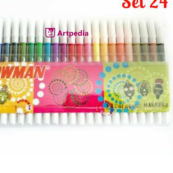 

❀ Spidol snowman 24 warna PW-24A / Snowman Marker Set 24 - ❆