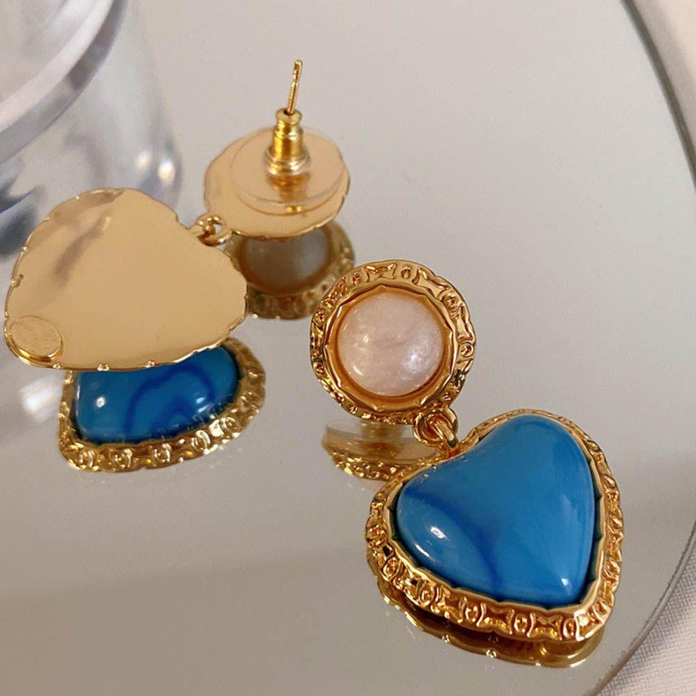Preva Anting Tusuk Fashion Retro Bercahaya Batu Temperamen Anting Untuk Wanita Earrings Perhiasan