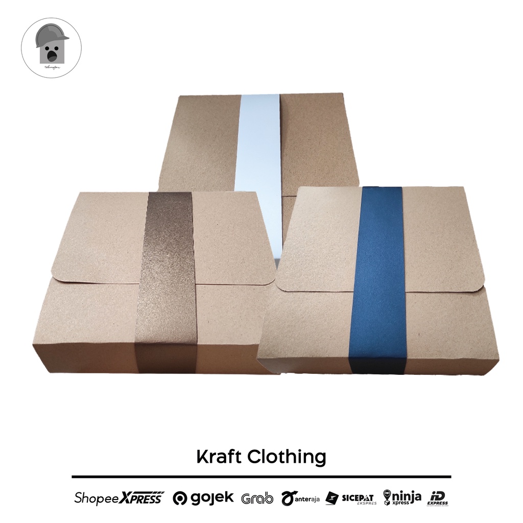 

kraft clothing box cocok untuk packaging dan gift, bahan kraft dengan 2 macam warna