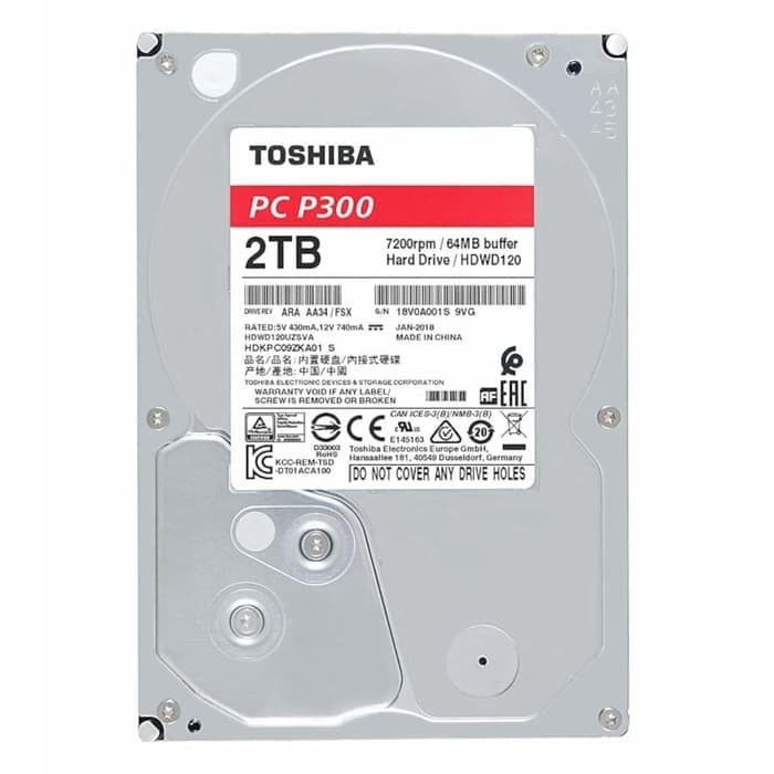 Harddisk Toshiba PC P300 2TB HDD / Harddisk Internal PC