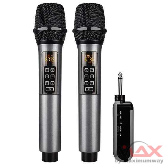 Rellent Mikrofon Karaoke Mic Wireless Portable KTV - D300 Warna Gray