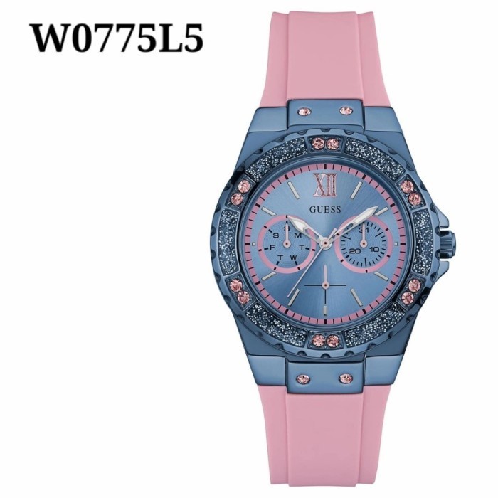 Sale Jam Tangan Wanita Guess Tipe W0775L5 Baterai Rubber Jam Tangan Wanita Branded Limited Edition G