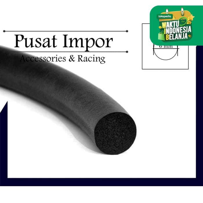 Peredam Karet Pintu Mobil Bulat 6mm - Karet Pintu Mobil O Per Meter