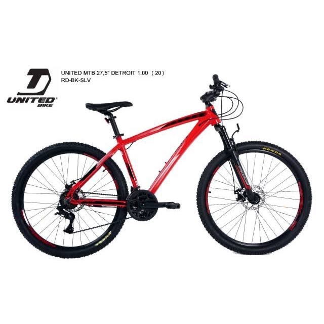 Sepeda Gunung MTB UNITED Detroit 1.00 3x8 Speed Niseko N8 Disc Brake
