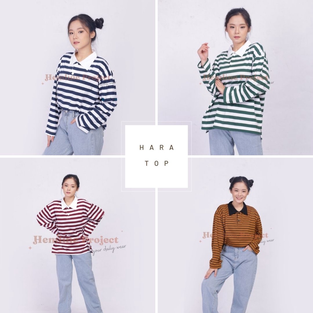 Hara Oversized Stripe Top By Hemline Project