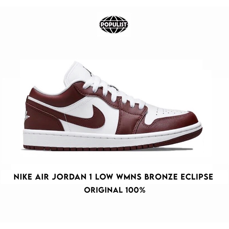 Nike Air Jordan 1 Low Team Red Womens 100% Original Resmi