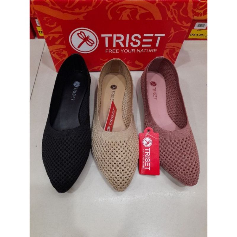 sepatu flat karet wanita triset