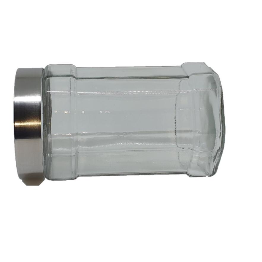 【TERLARIS】 Kedaung Toples Segi Enam dengan Besi Anti Karat / Hexagon Jar with Stainless Steel Lid 80