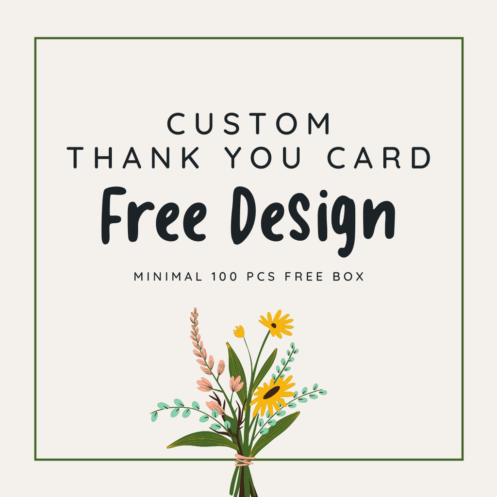 

Kartu Nama Ucapan Olshop Thank You Card Souvenir Kupon FREE BOX