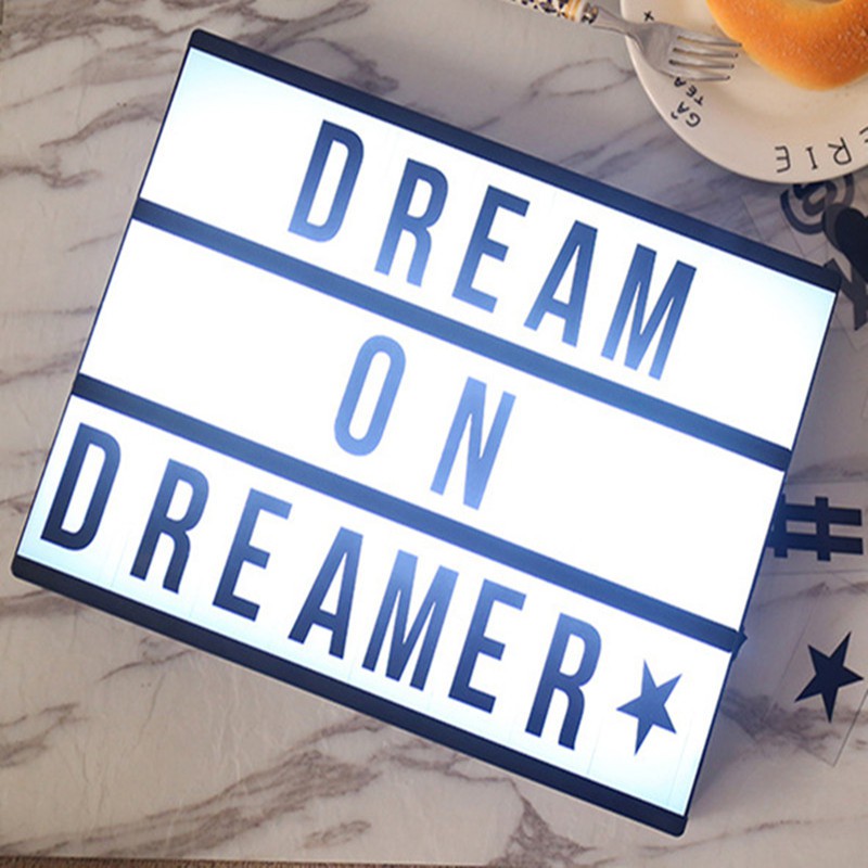 Cinema Light Box Daya Baterai & USB -Dekorasi Rumah-Shopee Haul- Racun TikTok