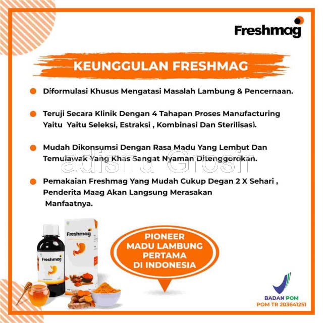 Freshmag Madu Herbal Alami Obat Lambung Original Mengatasi Sakit Maag Dan Gerd