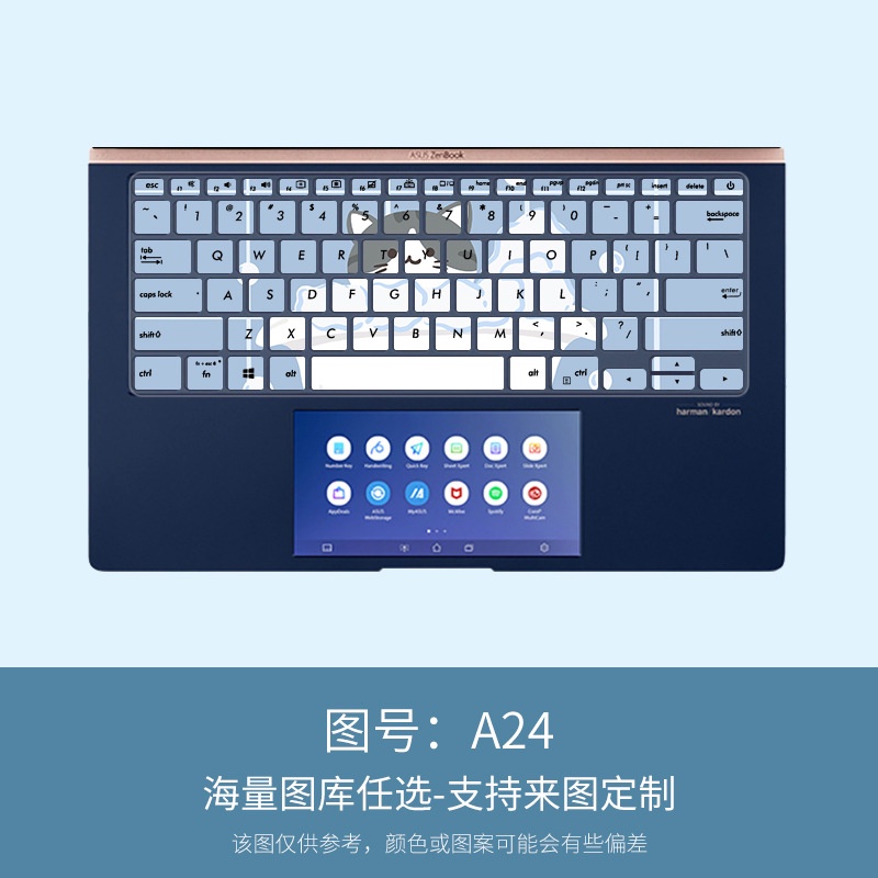 Film Pelindung Debu Keyboard Laptop Motif Kartun Bunga Untuk Asus U4300 U4300FN 14inci ZenBook U2 U4300 ZenBook 14 UX433 Deluxe14 X (2019) U14F (500S