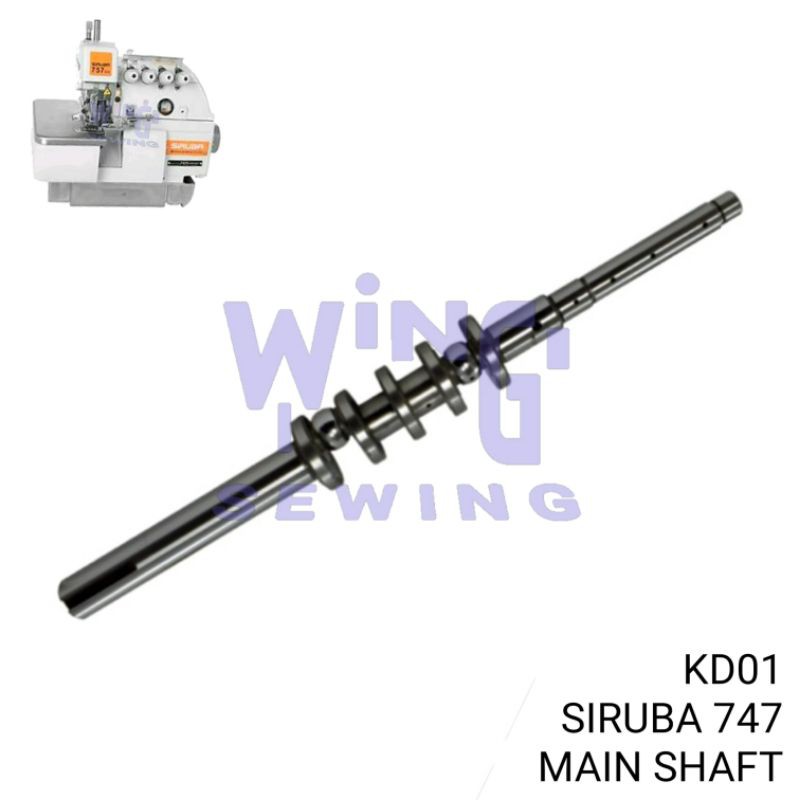 KD01 SIRUBA As Utama Main Shaft Mesin Jahit Obras Industri SIRUBA