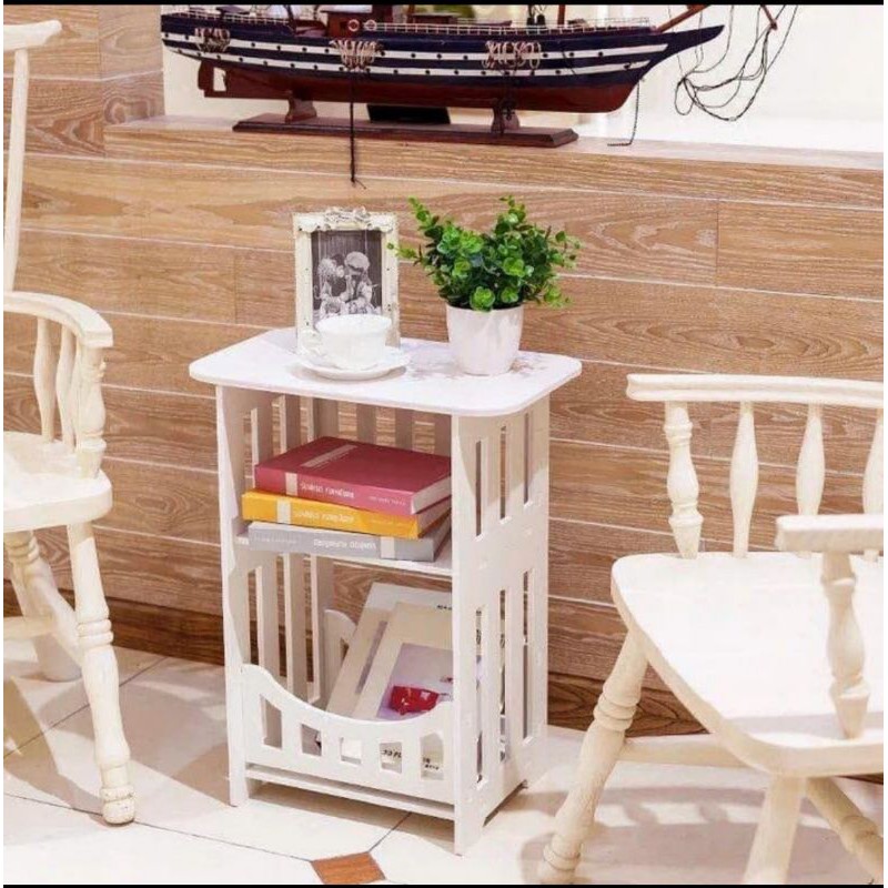 Meja Sudut Meja Ngopi Meja Majalah Meja Lampu kamar tidur Meja Samping Meja Hias Shabby Laci