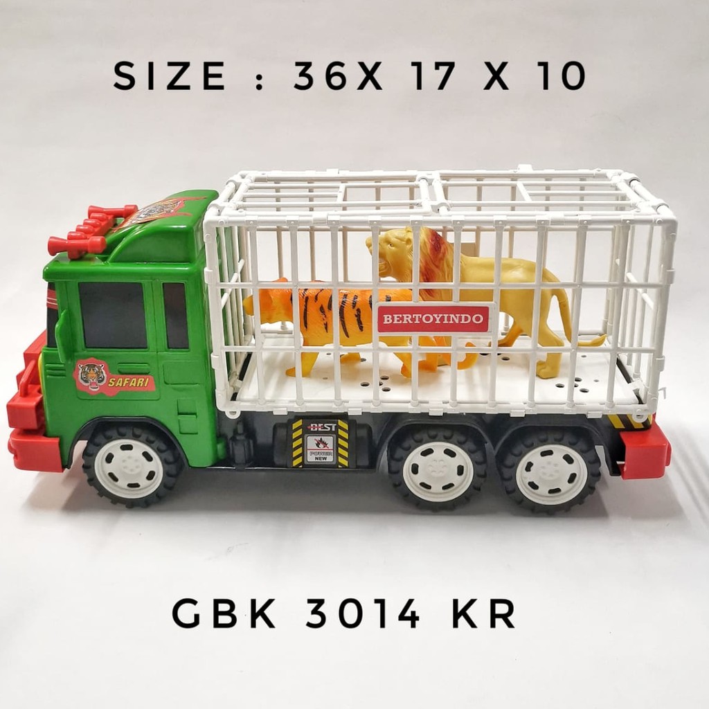 Mainan Mobil Mobilan Truk Hewan GBK 3014 KR Animal Truck Friction