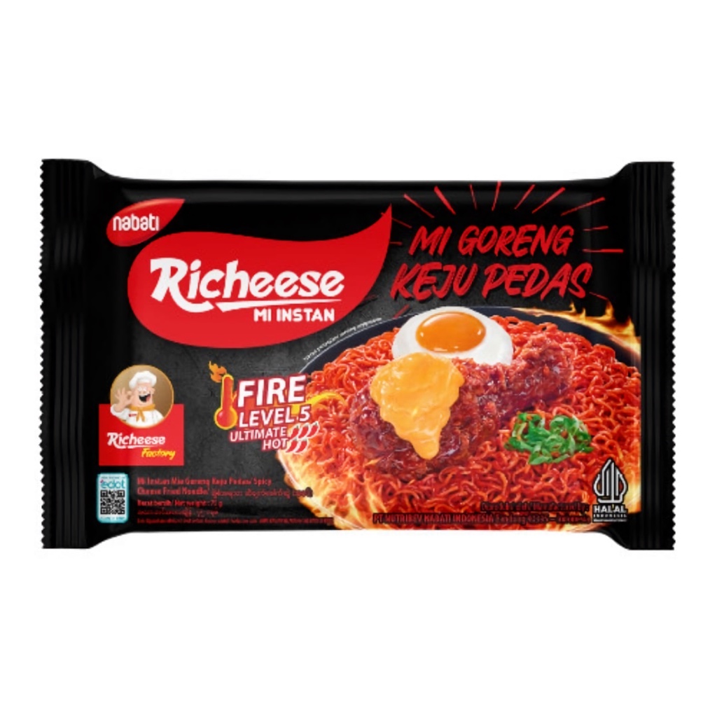 

Richeese Nabati Mie Goreng Keju Level 5 74gr