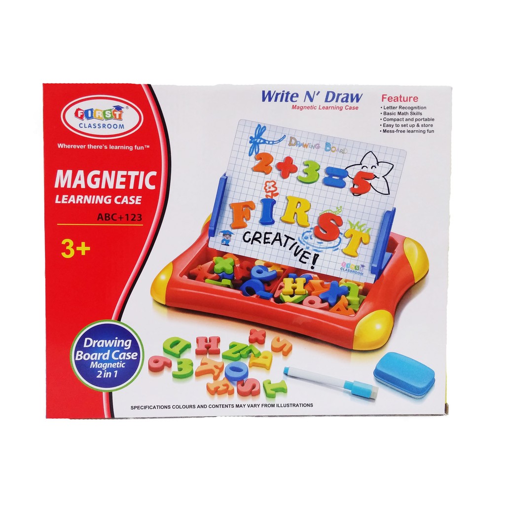 Magnetic Learning Case - Papan Edukasi Magnetik 2in1 - Papan Belajar dan Menggambar Dengan Magnet