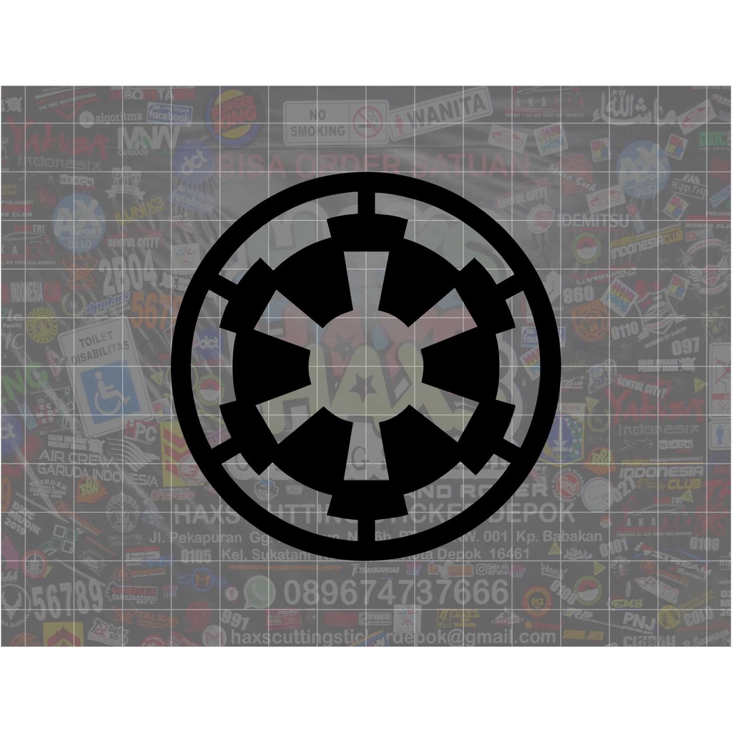 Cutting Sticker Galactic Empire Stars Wars Ukuran 8 Cm Untuk Mobil &amp; Motor