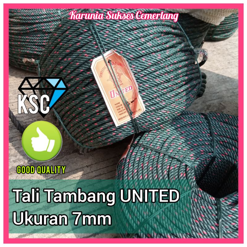 

TAMBANG 7MM UNITED / TALI 7MM / TAMPAR 7MM / TAMBANG KAPAL / TALI PROYEK