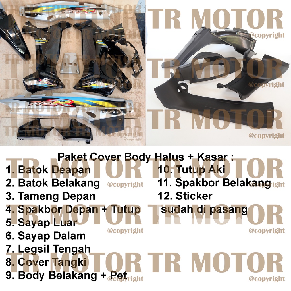 Cover Body Fizr F1zr Limited Edition Hitam Biru Full Set Halus Cover Bodi Yamaha Fiz r