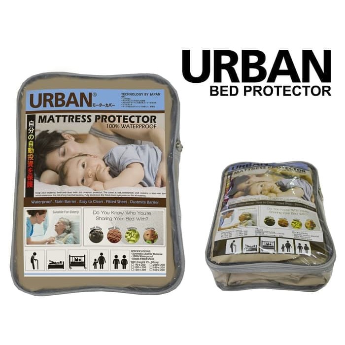 Bed Cover Protector Urban  Anti Air sprei bayi anti ngompol seperai ompol bedcover Size 180x200