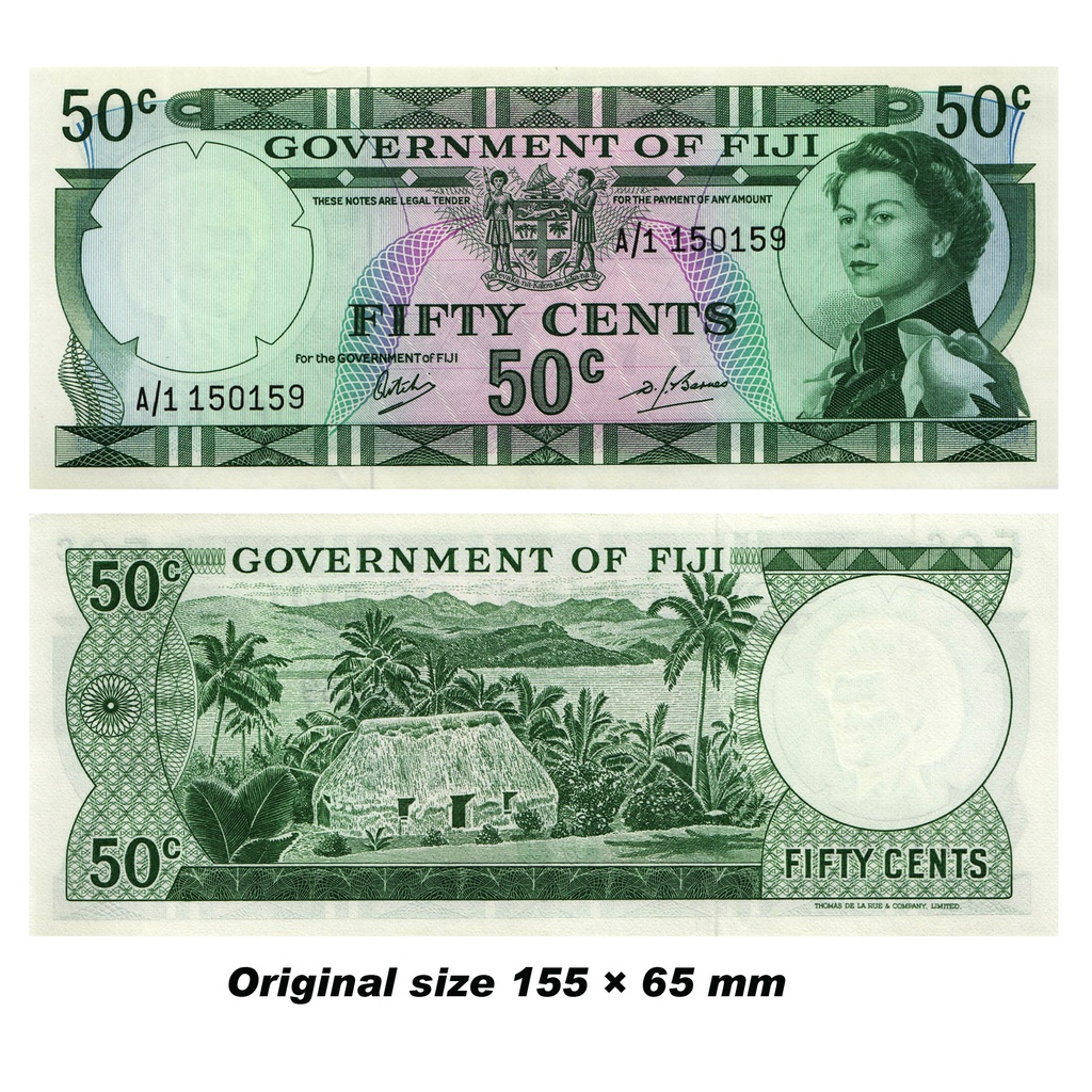 Uang Kuno Fiji Inseln / Fiji Islands  50 Cents (1969) souvenir replika repro