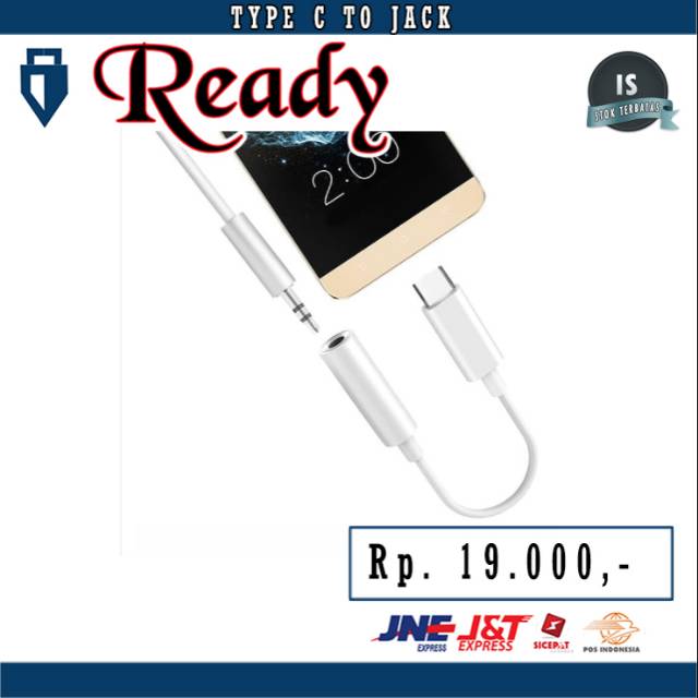 TYPE C TO JACK / SAMBUNGAN HEADSET / TIPE C KE AUDIO / SAMBUNGAN TIPE C / TETTA SHOP / MAKASSAR