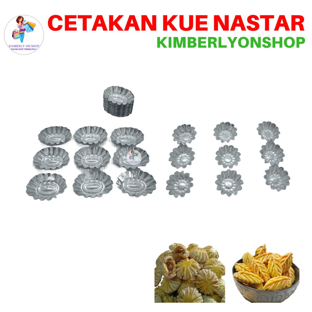 Kimberlyonshop Cetakan Kue Nastar 1 Pak 20 Pcs
