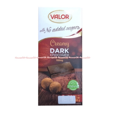 Valor No Added Sugars Creamy 70% Dark Chocolate 100gr Vallor Vallor Coklat Tanpa Gula Sugar Free Falor