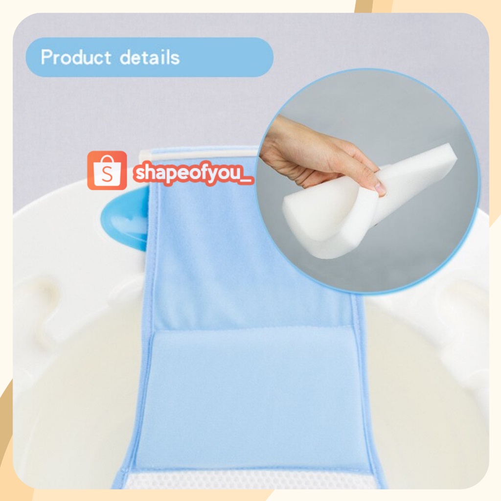 Baby Bath Helper Alat Bantu Memandikan Bayi Anti Slip Kuat Jaring Anti Tenggelam Mandi Kursi Bak