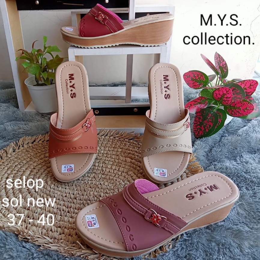 Sandal Widjes Wedjes Wedges Kickers Selop Wanita