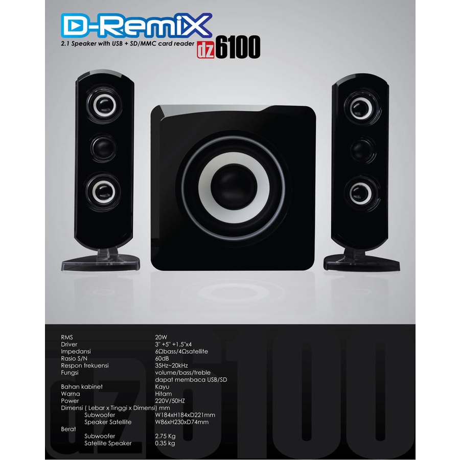 Speaker Dazumba DZ-6100 D-Remix DISPLAY