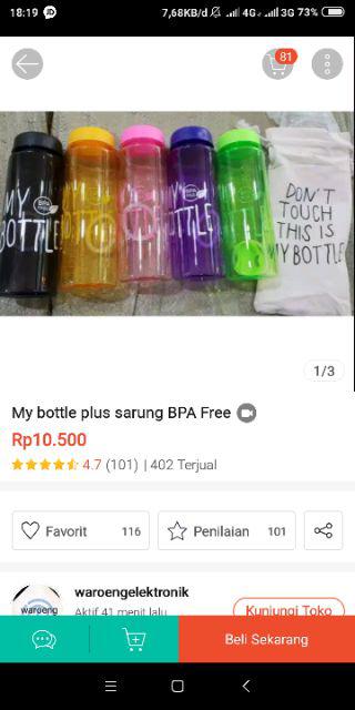 My Bottle Plus Sarung Bpa Free