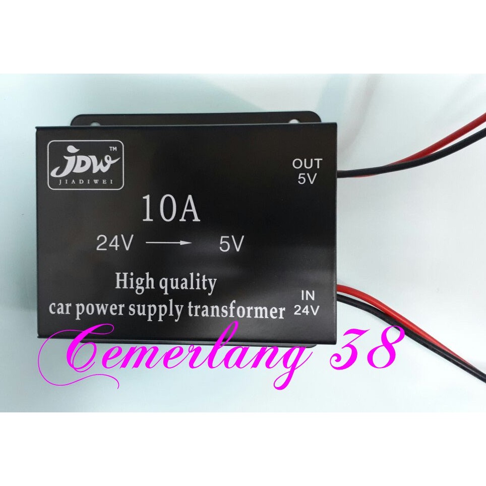 Step Down 10A DC 24V to 5V Car Power Supply Transformer Converter DC 24 V - DC 5 V